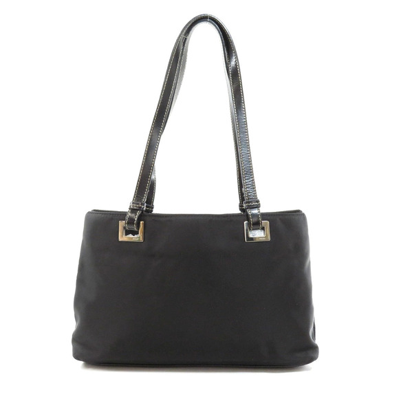 Prada Handbags - Prada Tote Tessuto Leather Shoulder Black Bag Black
